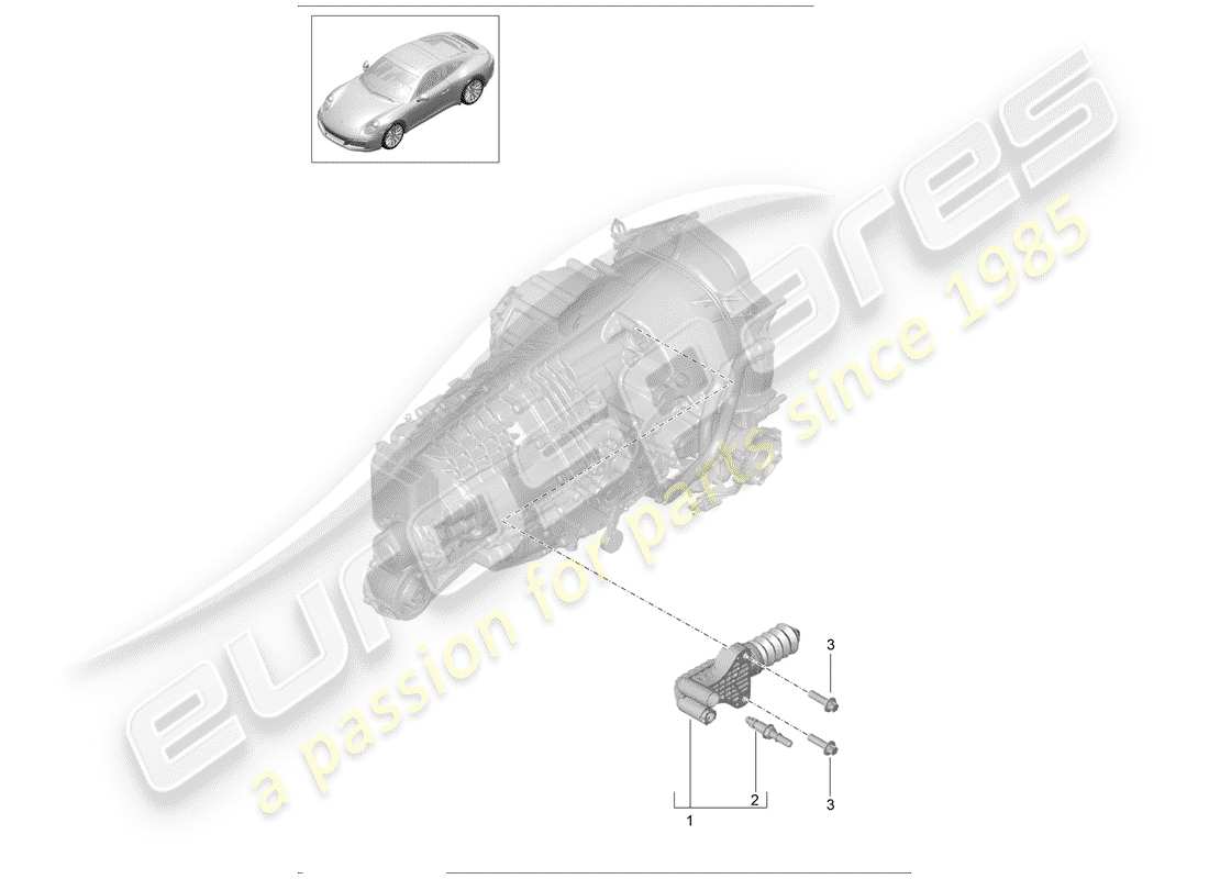 porsche 2019 (991-2) cilindro ricevitore della frizione diagramma delle parti