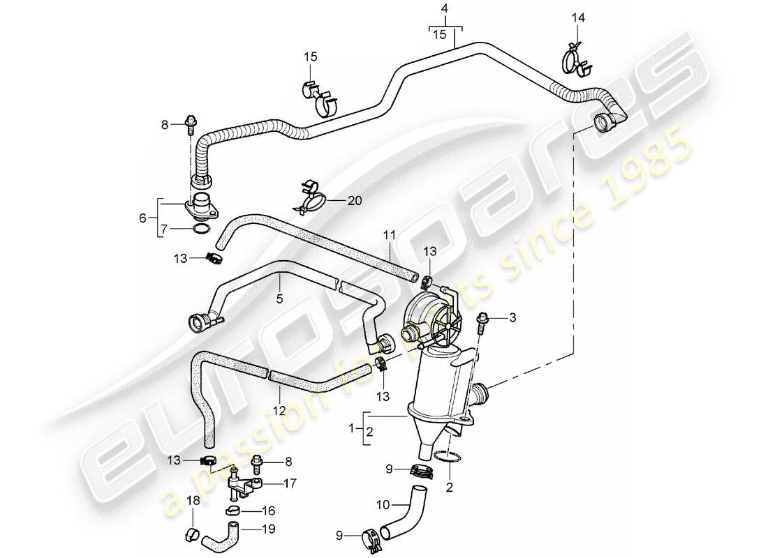 porsche 2007 (997-1) basamento diagramma delle parti