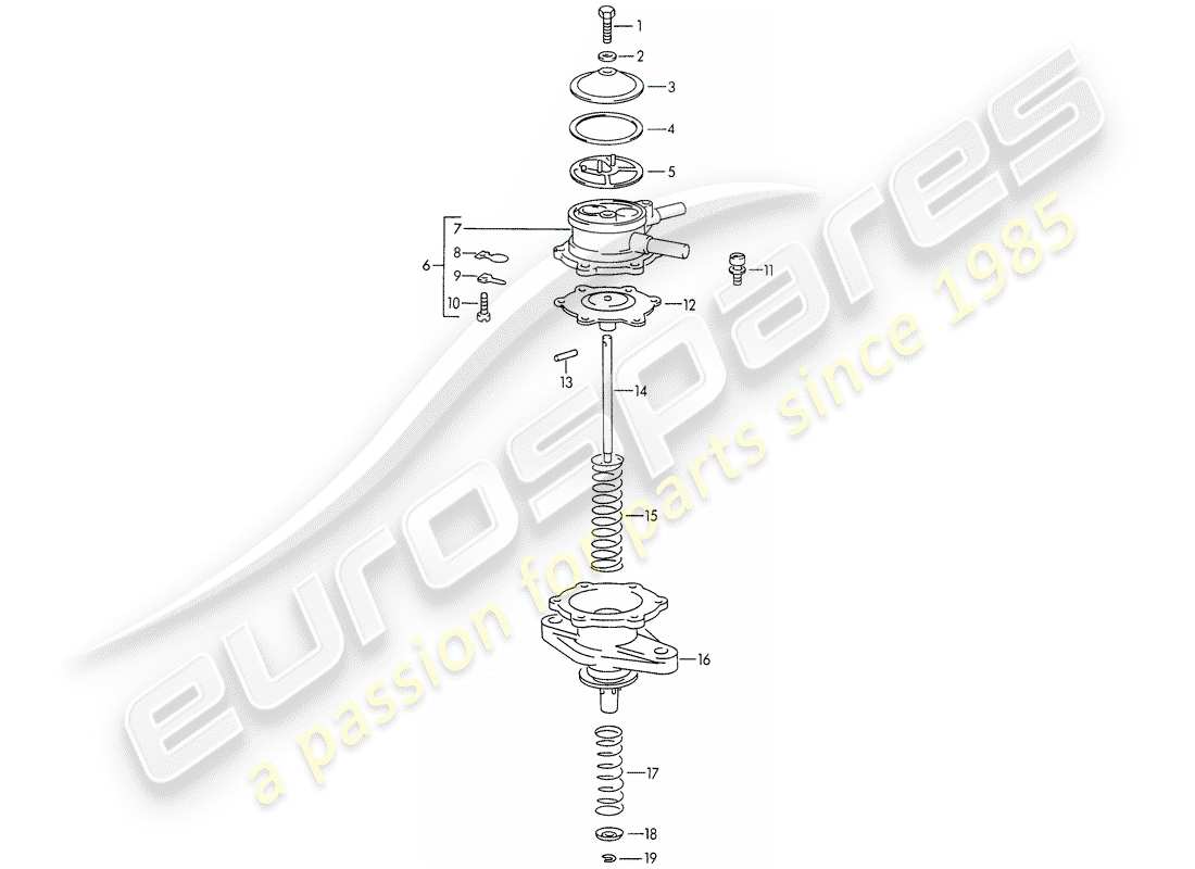 porsche 1966 (911/912) parti singole - per - pompa carburante schema delle parti