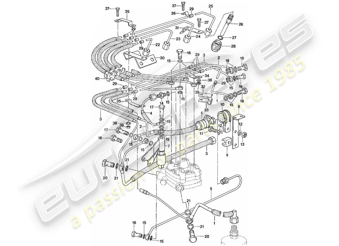 porsche 1981 (924) k-jetronic - diagramma delle parti 2