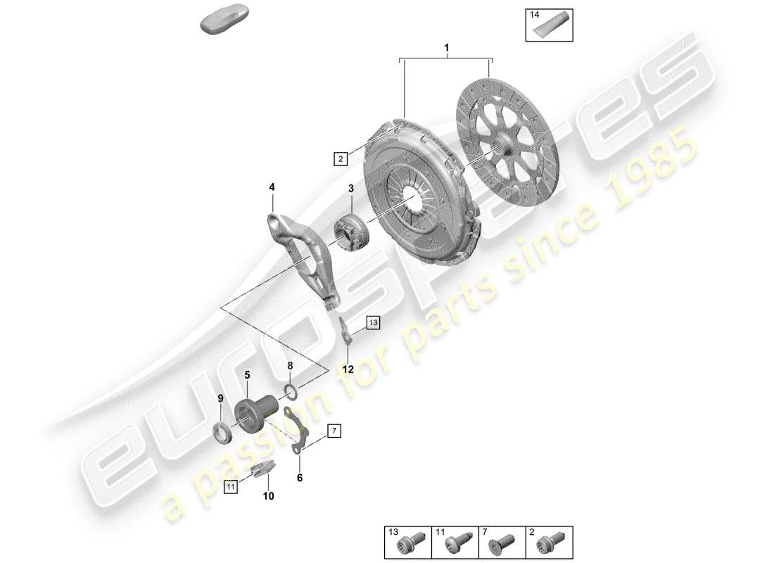 porsche 2020 (718 boxster spyder) frizione diagramma delle parti