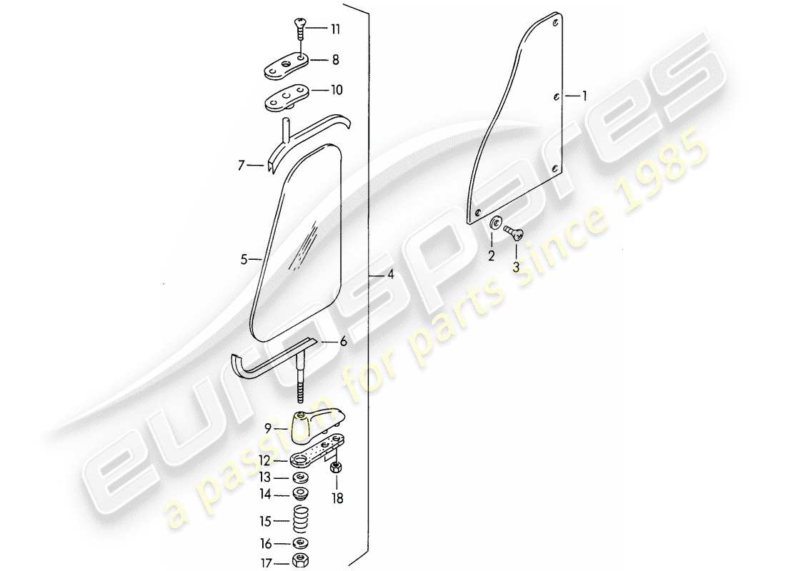 porsche 1954 (356/356a) rondella - modello speciale diagramma delle parti