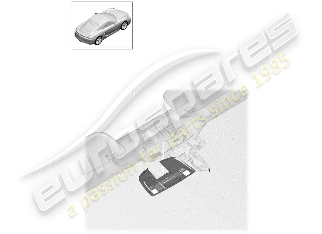 porsche 2015 (981 cayman) staffa diagramma delle parti