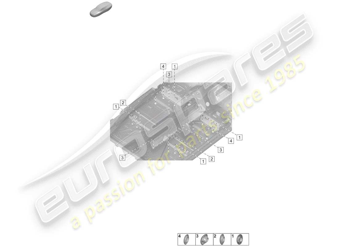 porsche 2019 (992-1) tappi per il corpo diagramma delle parti