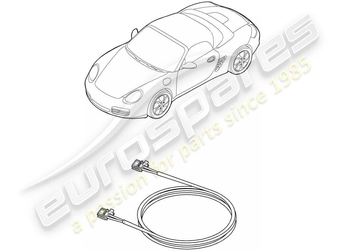 porsche 2007 (987 boxster) fibra ottica leggera diagramma delle parti