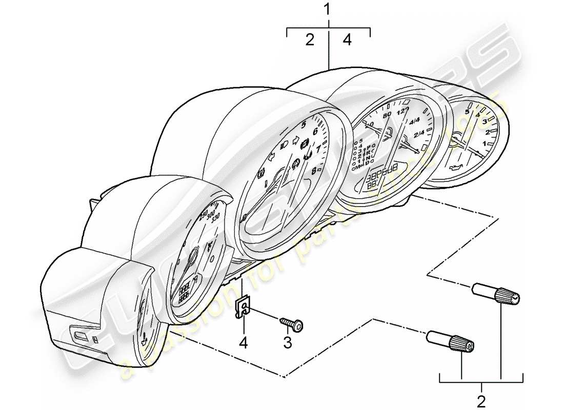 porsche 2012 (997-2) strumenti diagramma delle parti