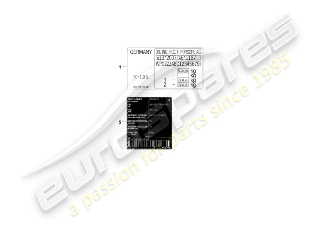 porsche 2017 (panamera 971-1) segnali/avvisi diagramma delle parti