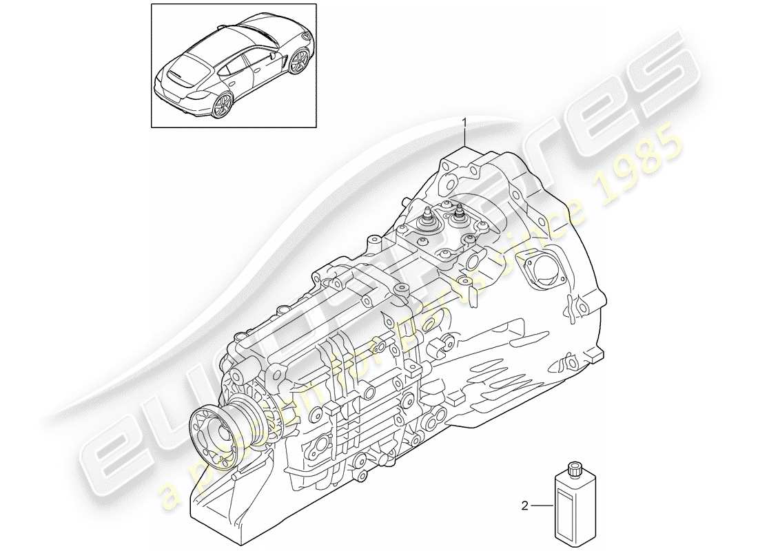 porsche 2016 (panamera 970) trasmissione sostitutiva diagramma delle parti