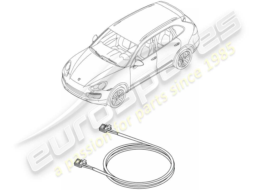 porsche 2014 (cayenne e2 92a) fibra ottica leggera diagramma delle parti