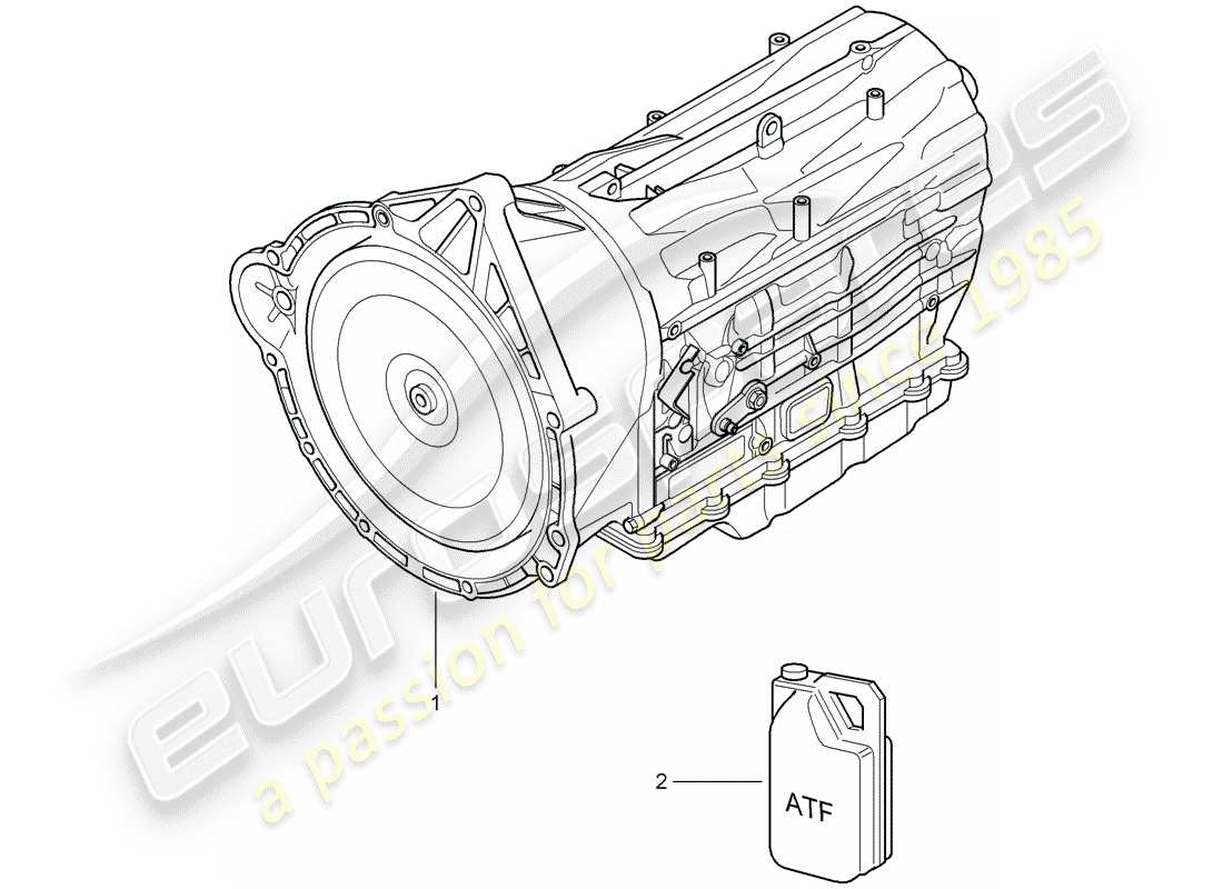 porsche 2007 (cayenne e1 9pa) 6-speed cambio automatico per diagramma delle parti