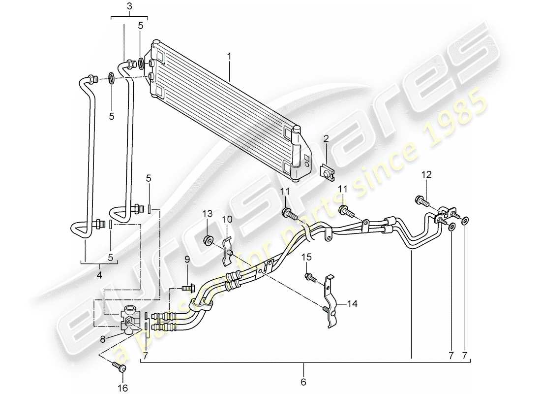 porsche 2003 (cayenne e1 9pa) tiptronic diagramma delle parti