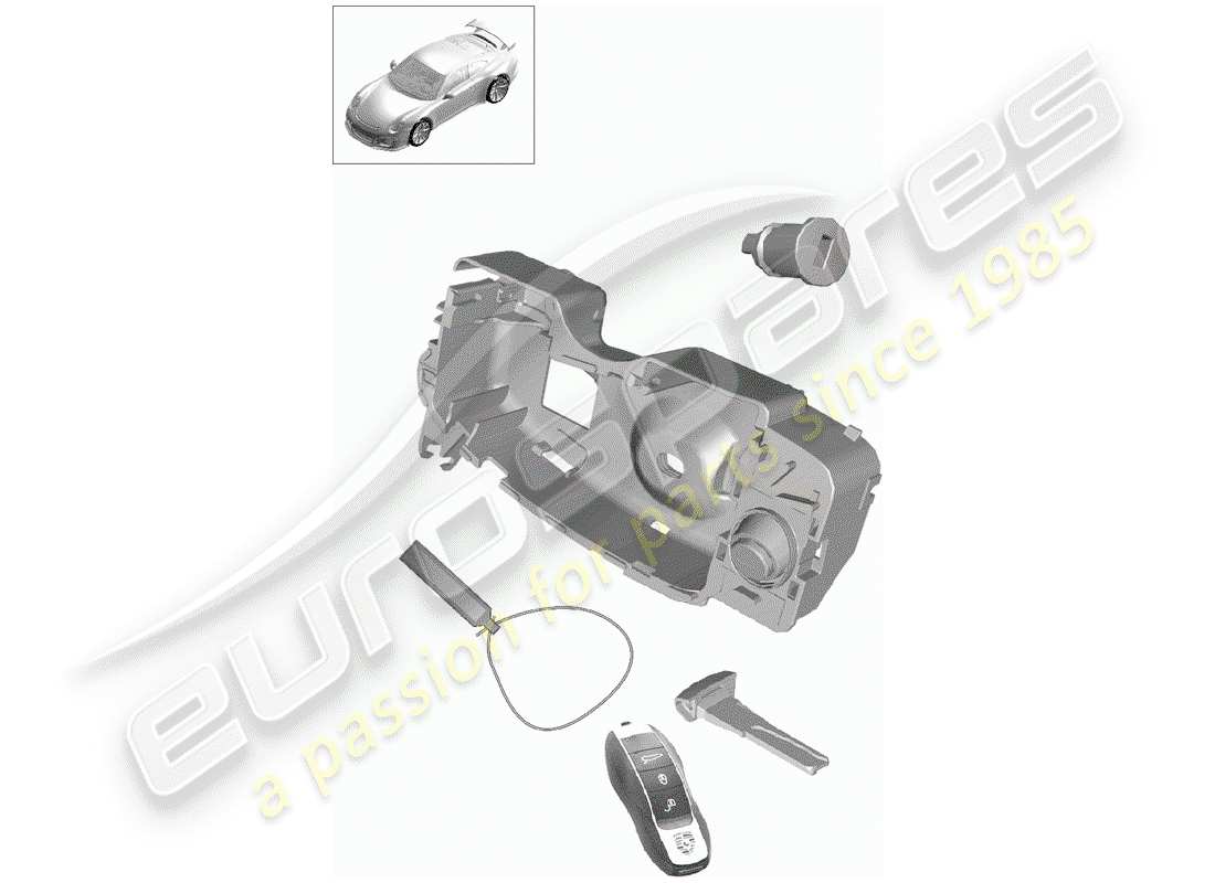porsche 2016 (991-1 r/gt3/rs) kit di riparazione diagramma delle parti