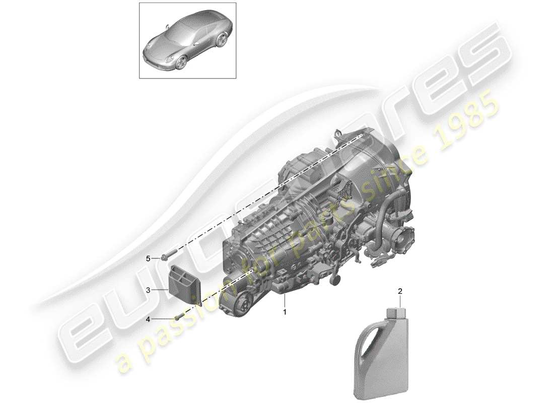 porsche 2013 (991-1) cambio manuale diagramma delle parti