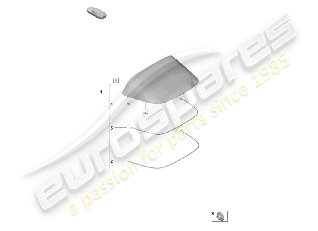 porsche 2019 (992-1) lunotto posteriore diagramma delle parti