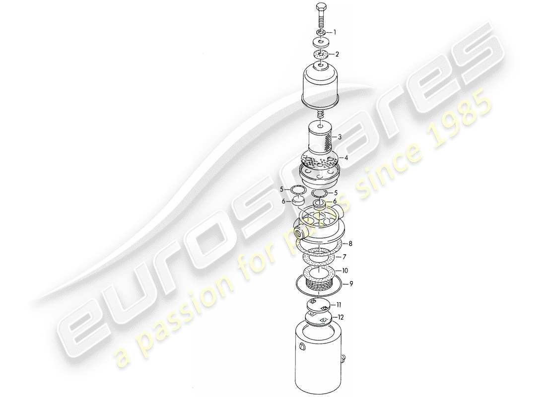 porsche 1954 (356/356a) parti singole - per - pompa carburante - autopulse 500 - elettrico schema delle parti