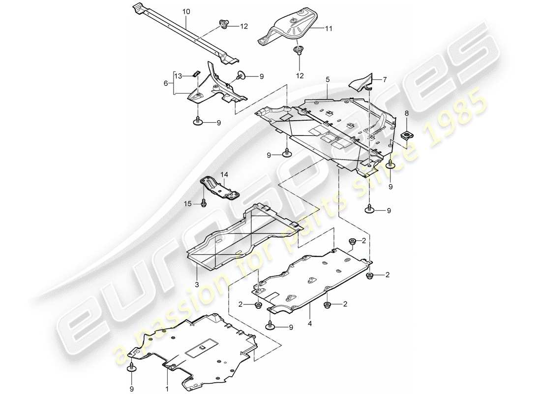 porsche 2011 (997-2) diagramma delle parti trims