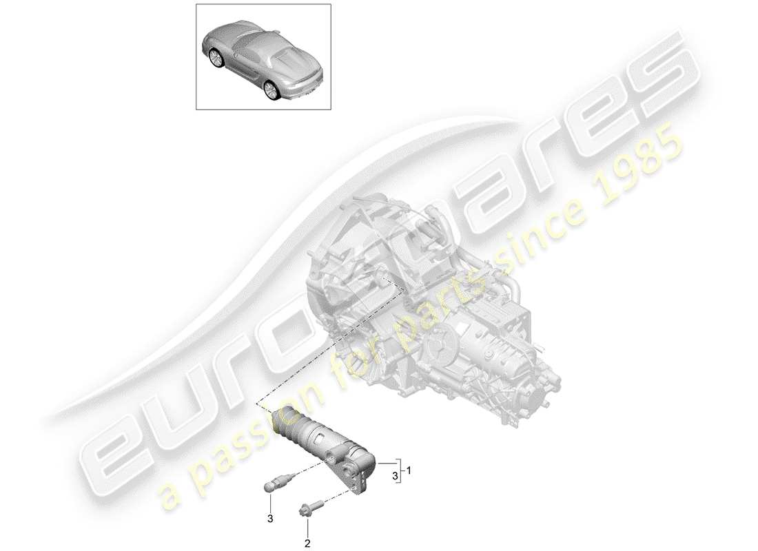 porsche 2016 (981 boxster spyder) rilascio della frizione diagramma delle parti