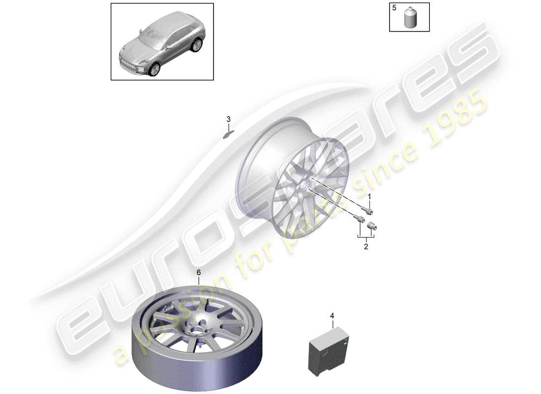 porsche 2019 (macan) singole parti diagramma delle parti