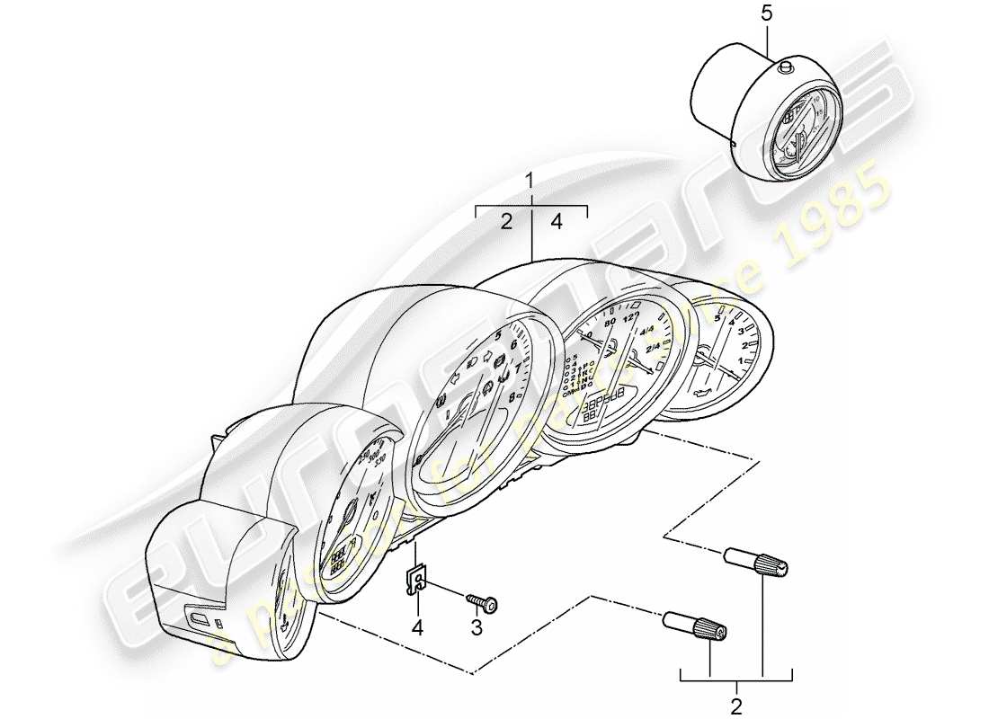 porsche 2012 (997-2) strumenti diagramma delle parti