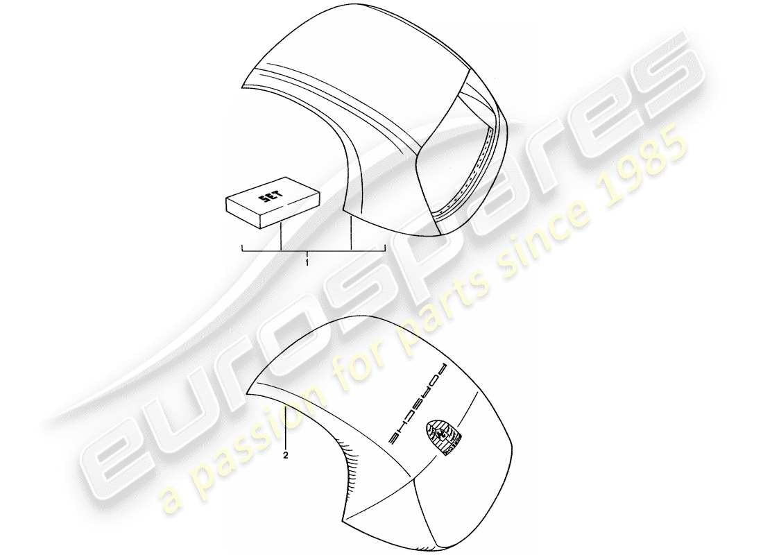 porsche 2009 (tequipment) diagramma delle parti hardtop
