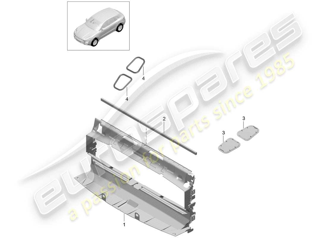 porsche 2015 (macan) condotto dell'aria diagramma delle parti