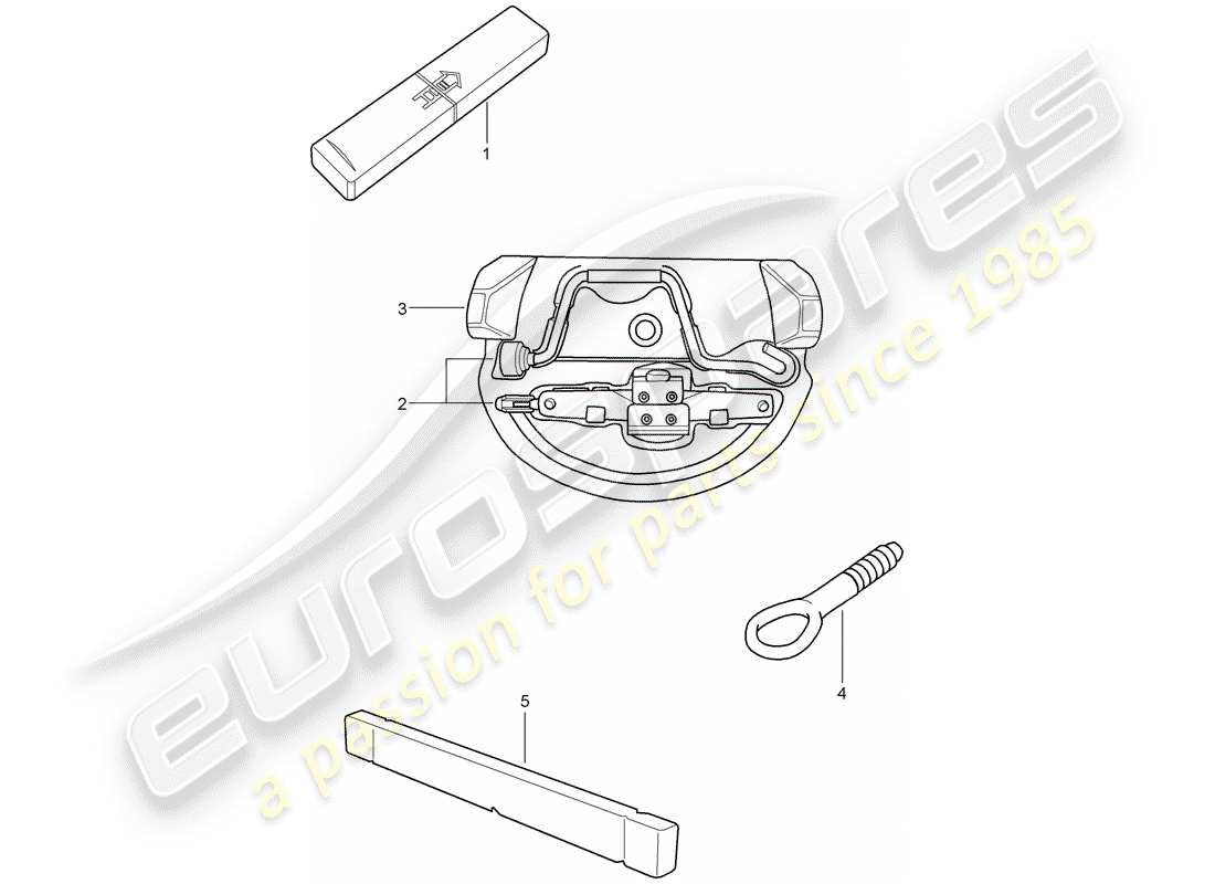 porsche 2007 (997-1 gt3) attrezzo diagramma delle parti