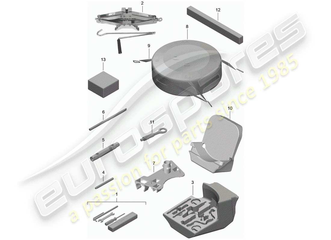 porsche 2016 (981 cayman) attrezzo diagramma delle parti
