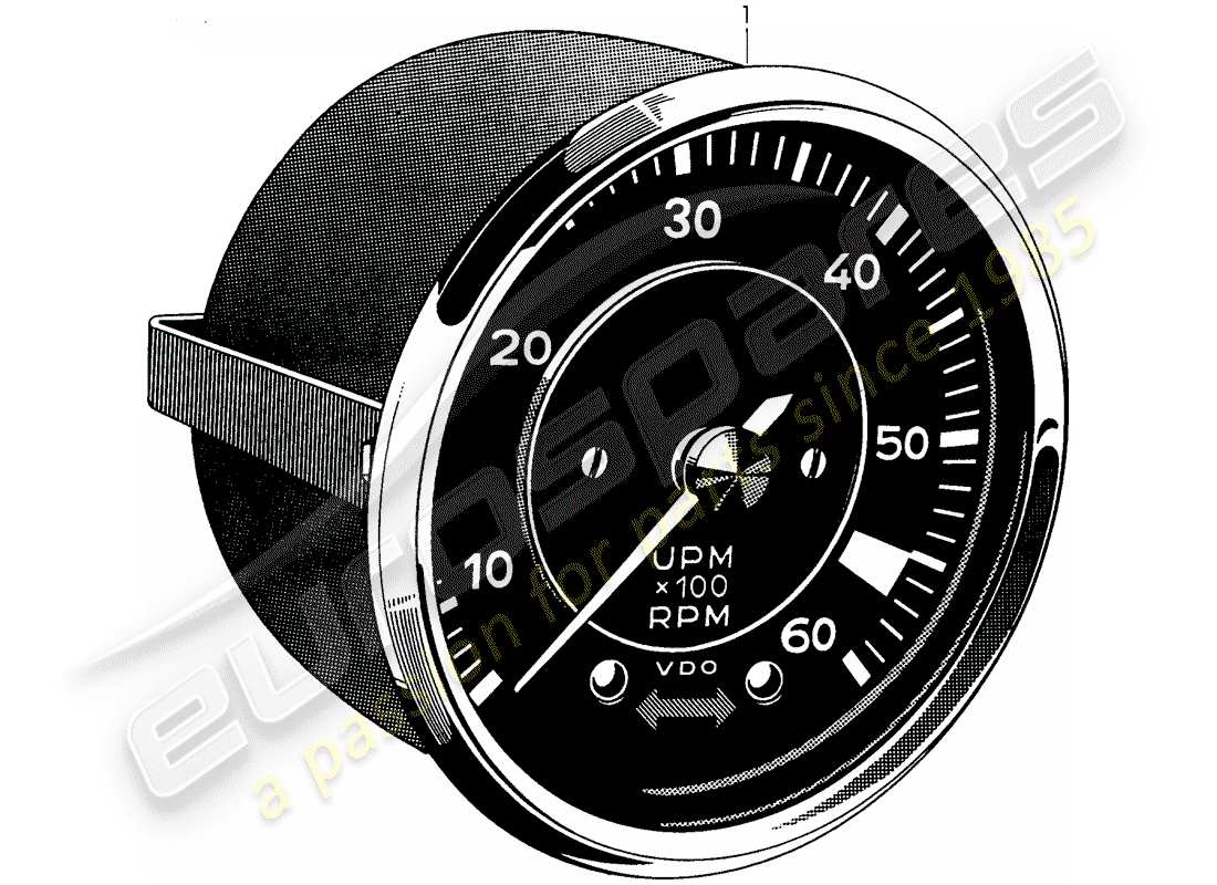 porsche 1962 (356b/356c) contagiri - elettrico diagramma delle parti