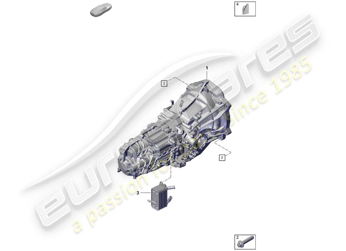 porsche 2019 (718 boxster spyder) schema delle parti del cambio manuale