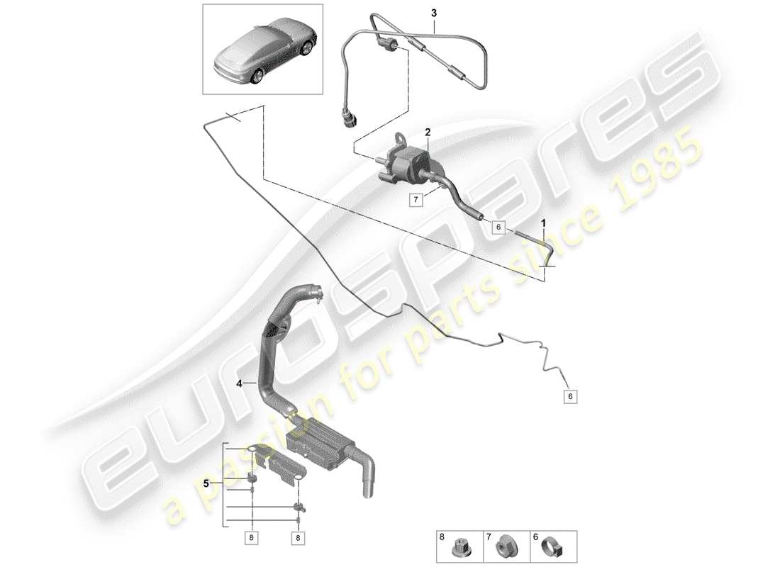 porsche 2017 (panamera 971-1) riscaldatore aggiuntivo schema delle parti