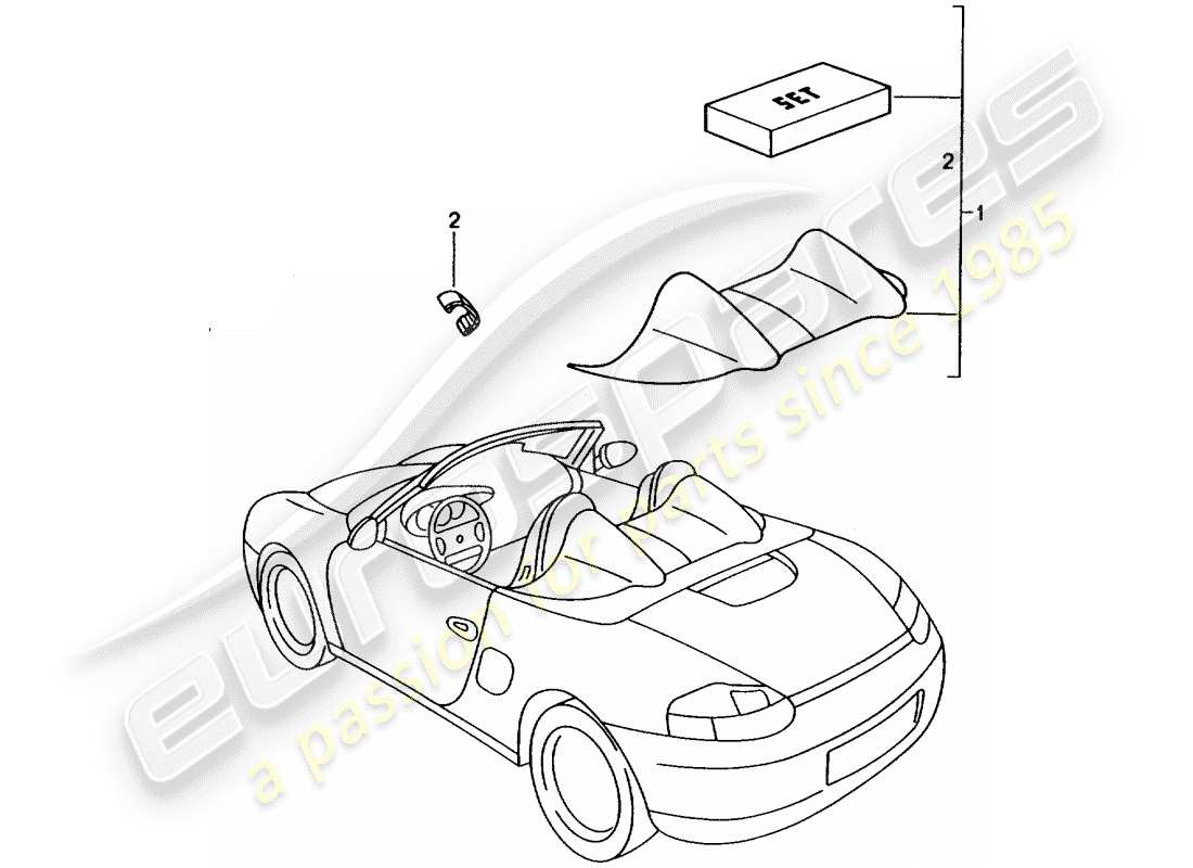 porsche tequipment catalogue (2001) copertina diagramma delle parti