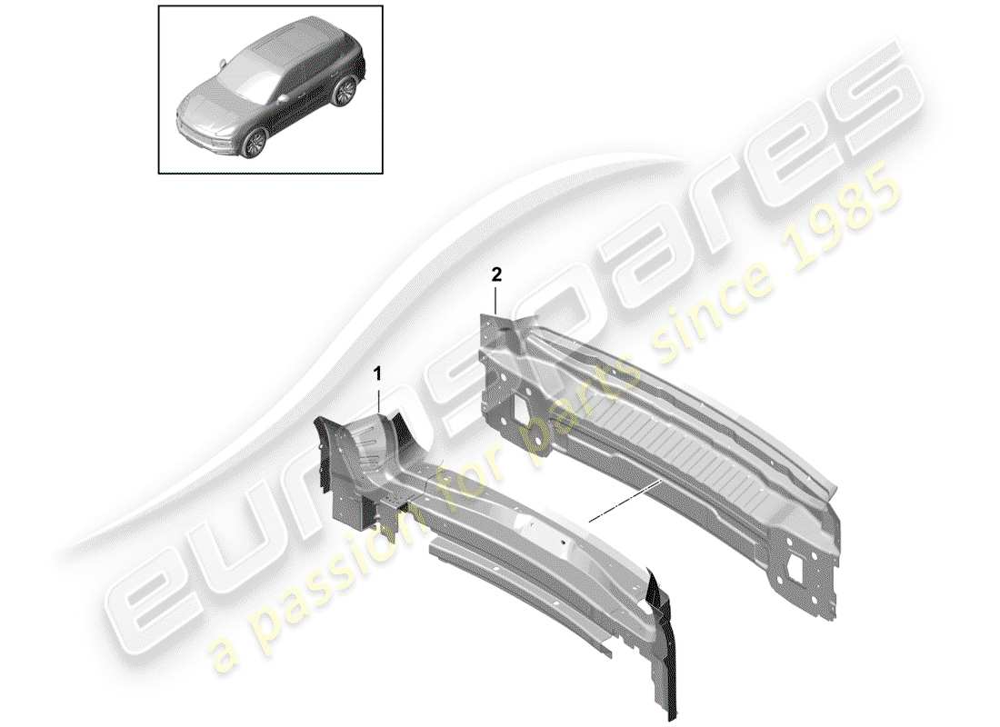 porsche 2020 (cayenne e3 9ya/9yb) piastra finale diagramma delle parti