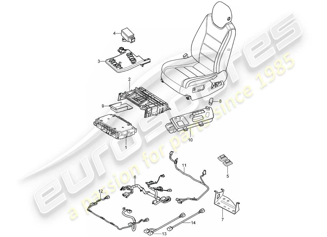 porsche 2007 (cayenne e1 9pa) interruttore diagramma delle parti