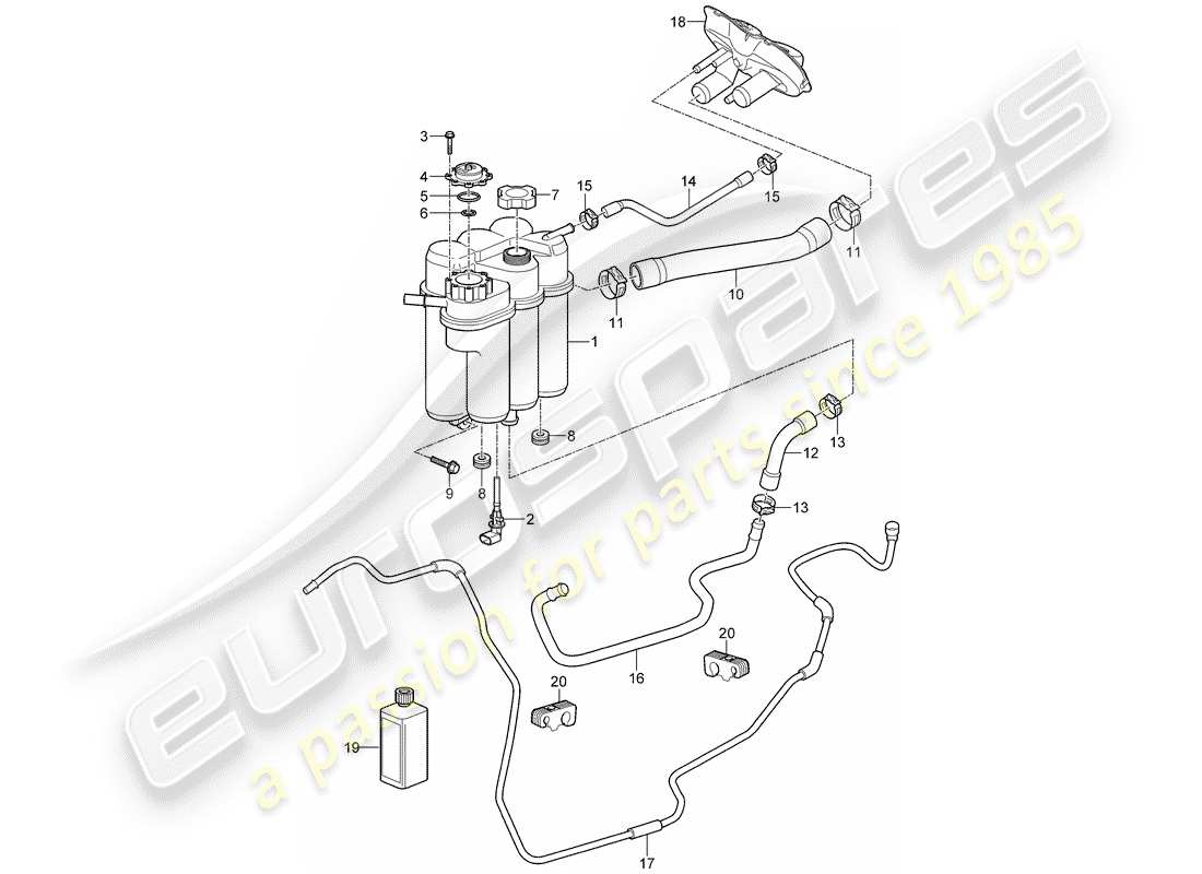 porsche 2008 (987 cayman) raffreddamento ad acqua 4 diagramma delle parti
