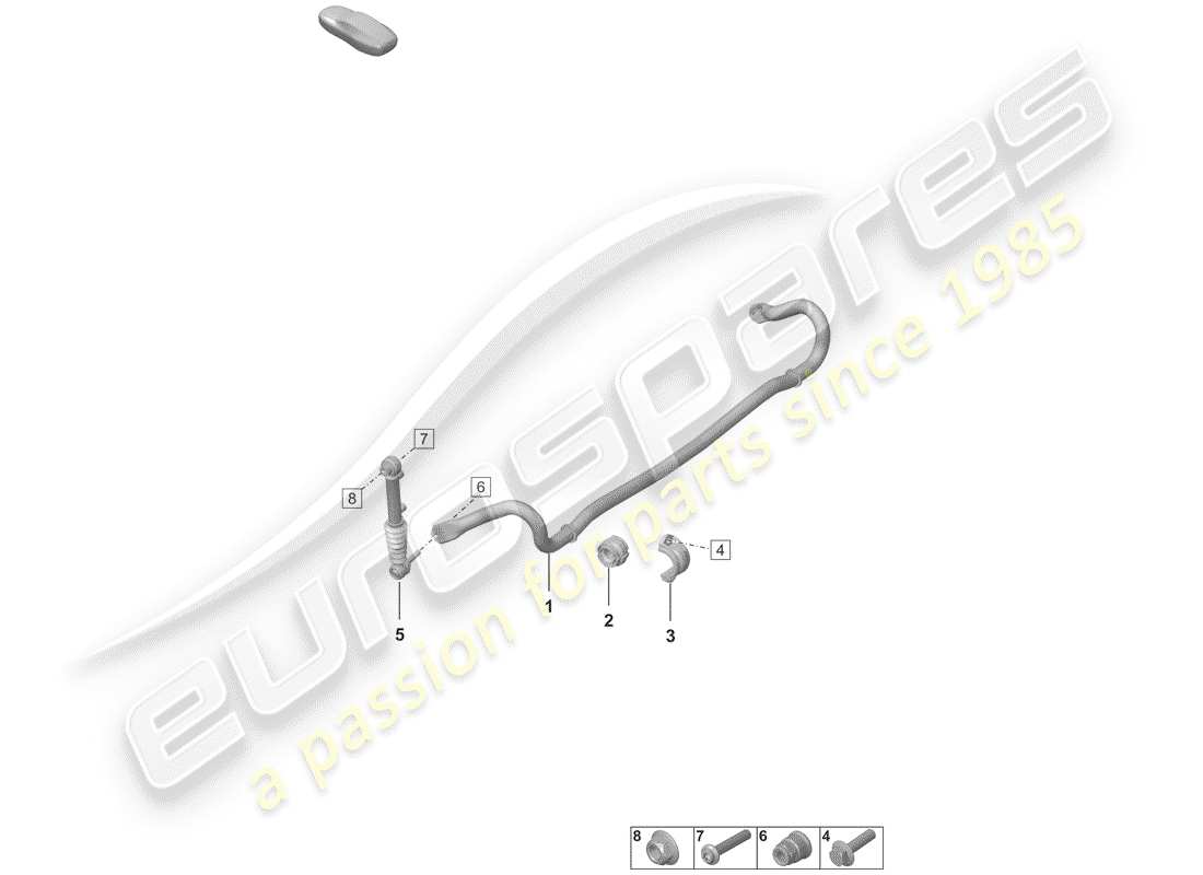 porsche 2020 (992-1) diagramma delle parti stabilizzatore