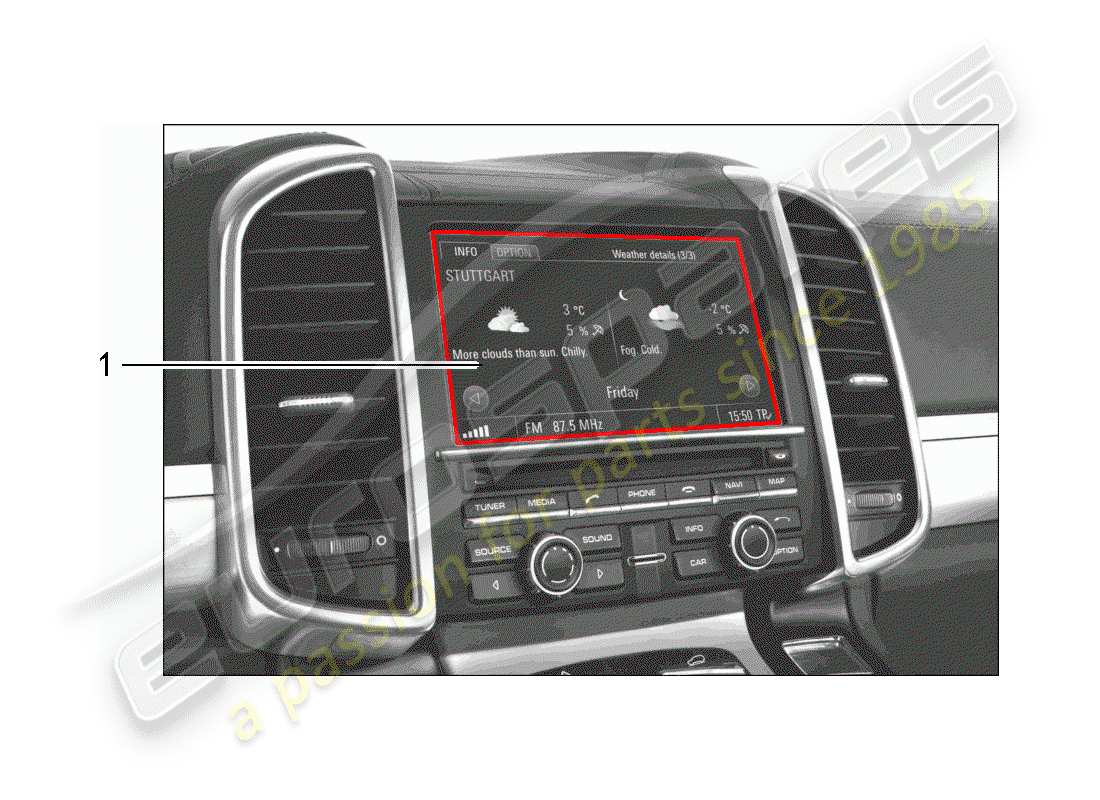 porsche 2016 (tequipment cayenne) schema delle parti del kit di installazione