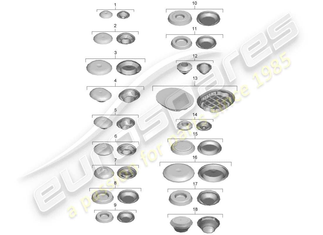 porsche 2016 (981 boxster spyder) tappo diagramma delle parti