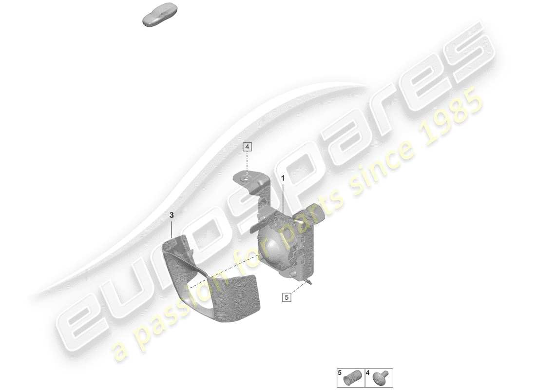porsche 2019 (992-1) sistema di assistenza alla guida diagramma delle parti
