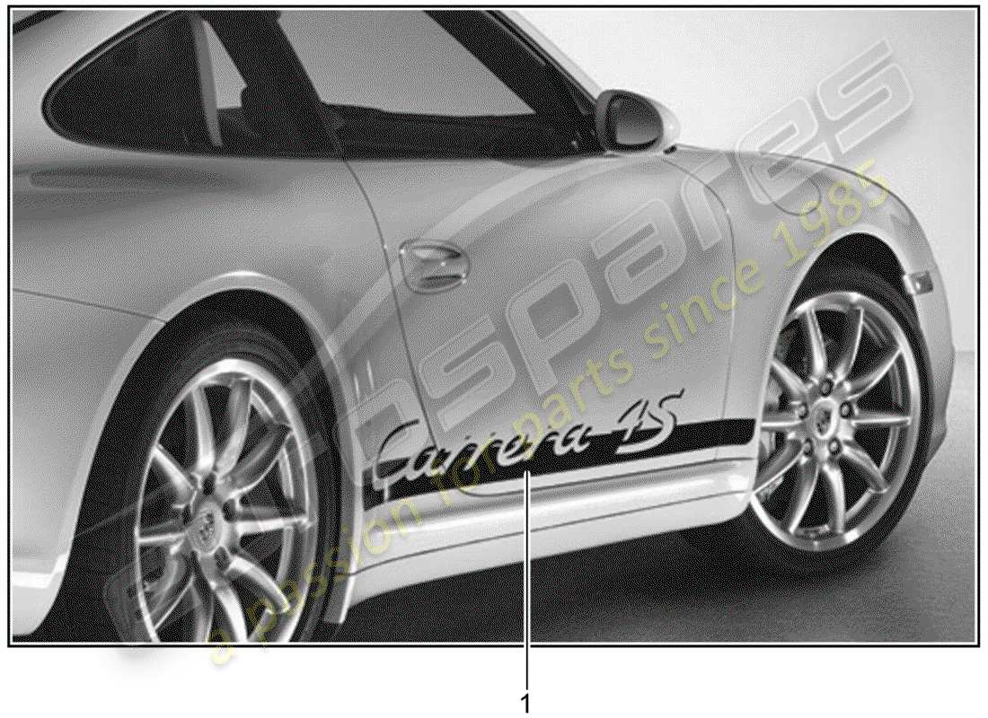porsche 2012 (tequipment) foglio di rifinitura diagramma delle parti