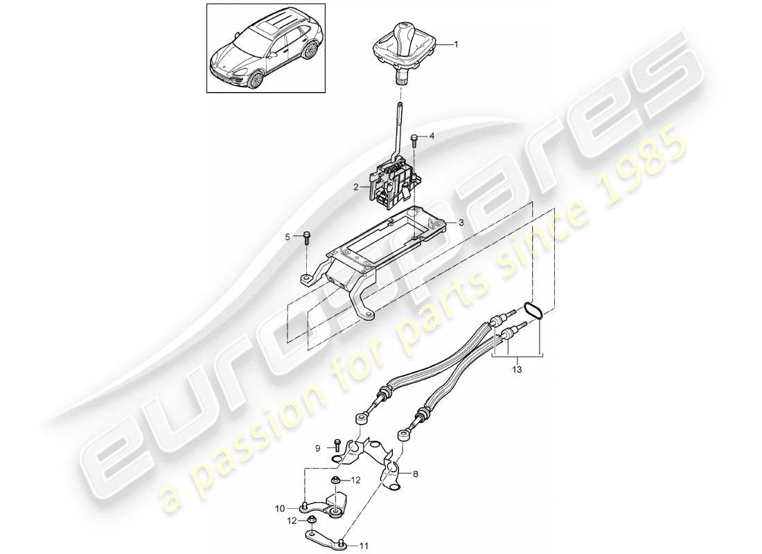 porsche 2018 (cayenne e2 92a) controllo della trasmissione diagramma delle parti
