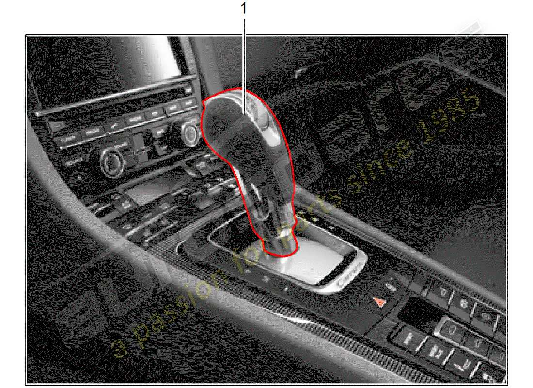 porsche 2012 (tequipment 98x/99x) leva del cambio diagramma delle parti