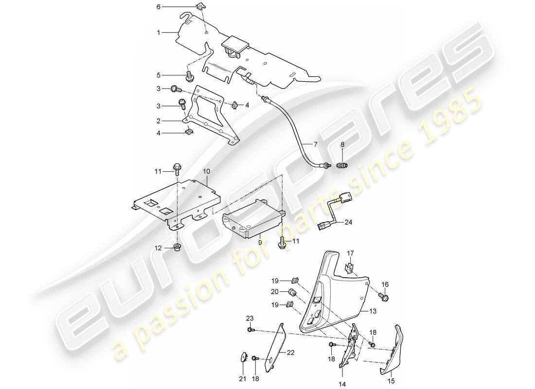 porsche 2007 (997-1 gt3) diagramma delle parti telefono