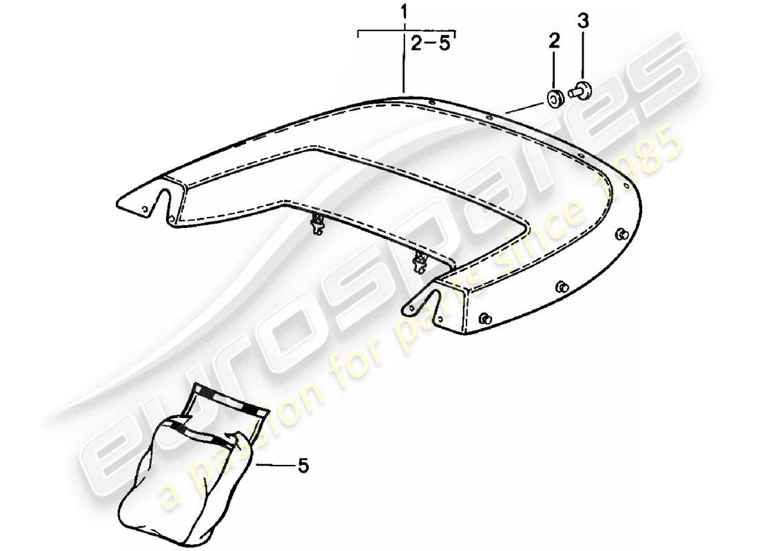porsche 1982 (911) copertura stivale diagramma delle parti