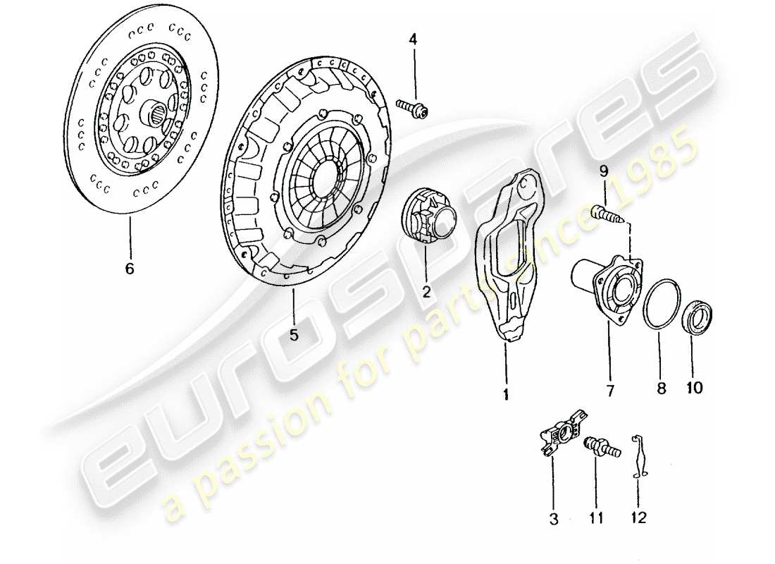 porsche 2002 (986 boxster) frizione diagramma delle parti
