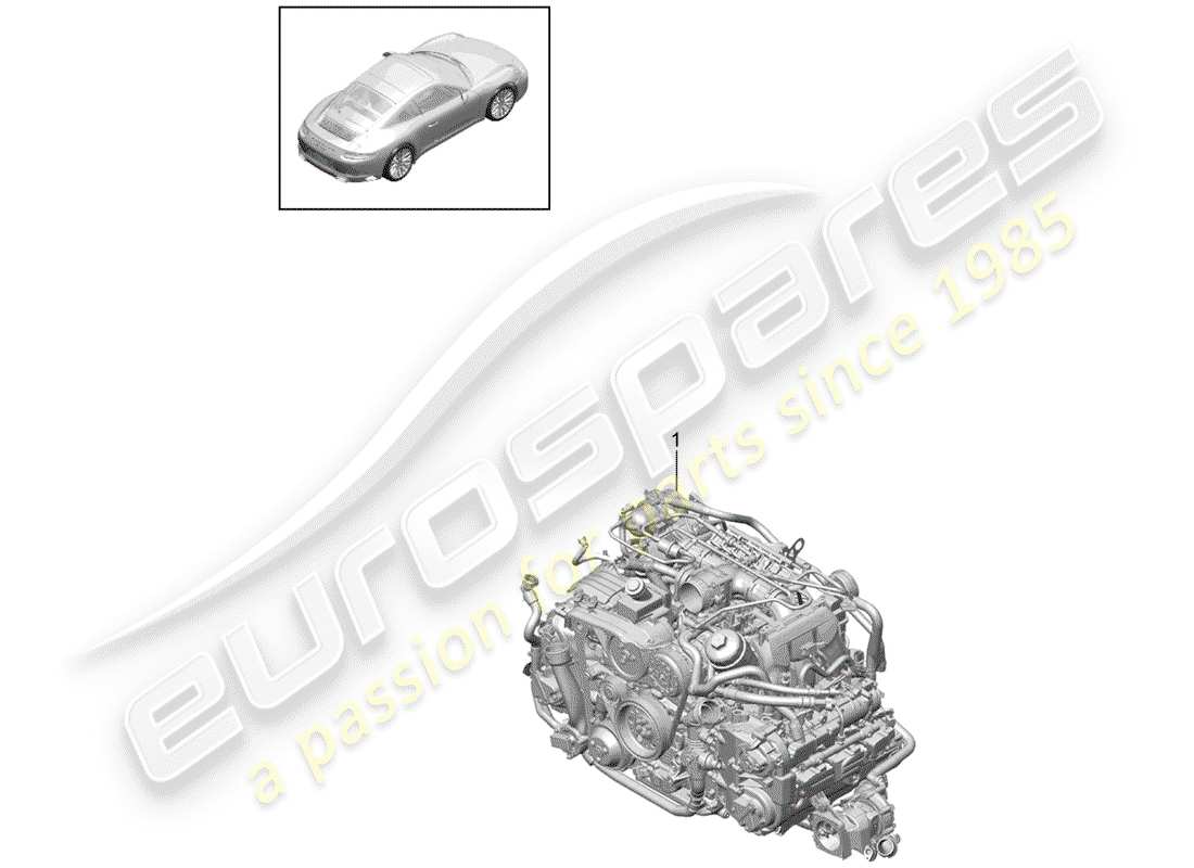 porsche 2020 (991-2) motore di sostituzione schema delle parti