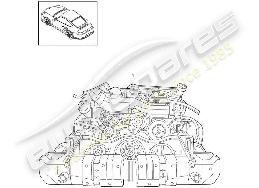 porsche 2013 (997-2 turbo / gt2 rs) motore di sostituzione schema delle parti