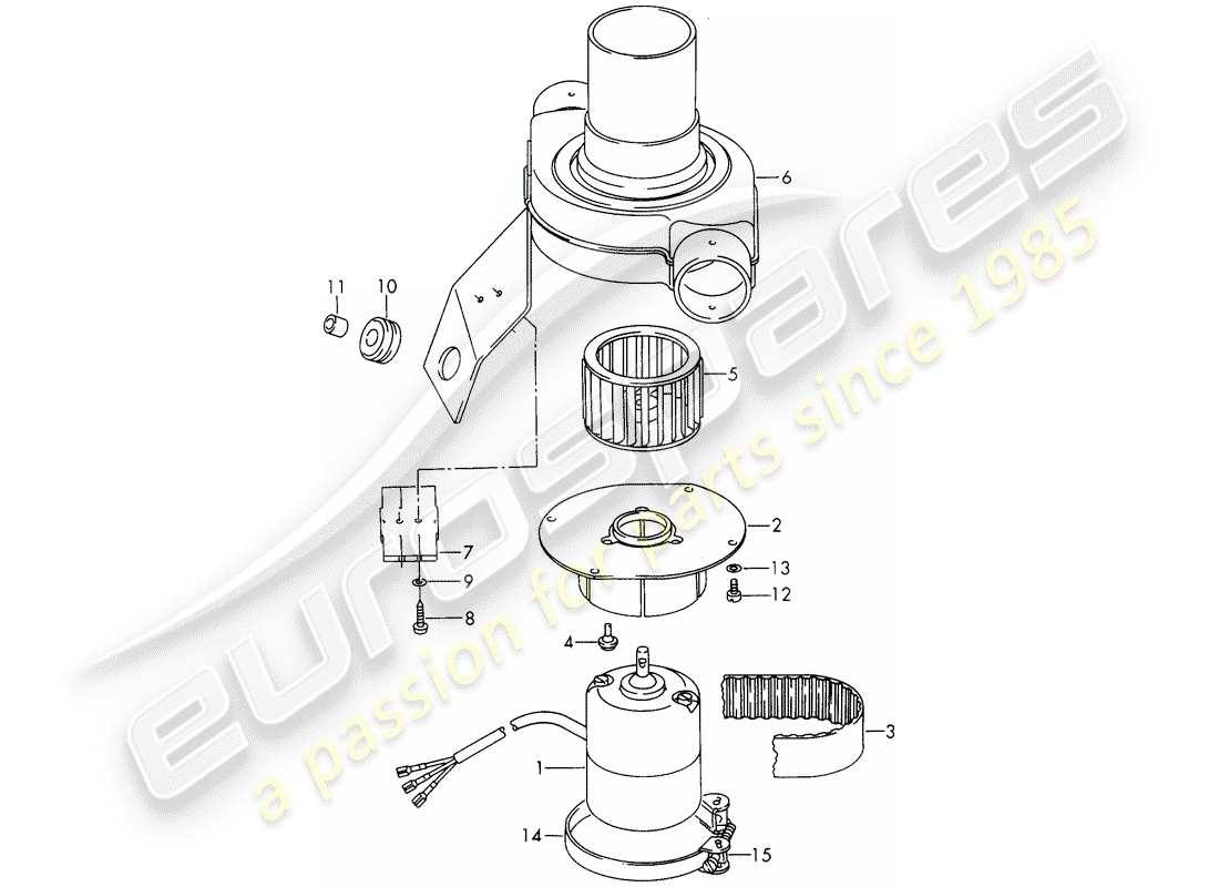 porsche 1966 (911/912) materiale di riparazione - ventola - d >> - mj 1968 schema delle parti