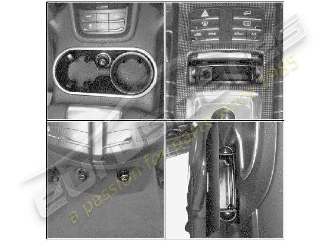 porsche 2018 (tequipment cayenne) pacchetto fumatori diagramma delle parti