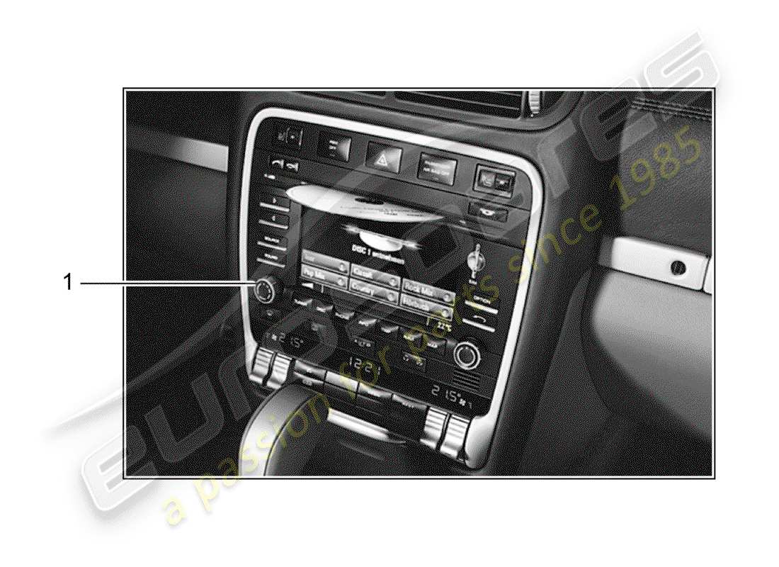 porsche 2013 (tequipment cayenne) sistema di navigazione diagramma delle parti