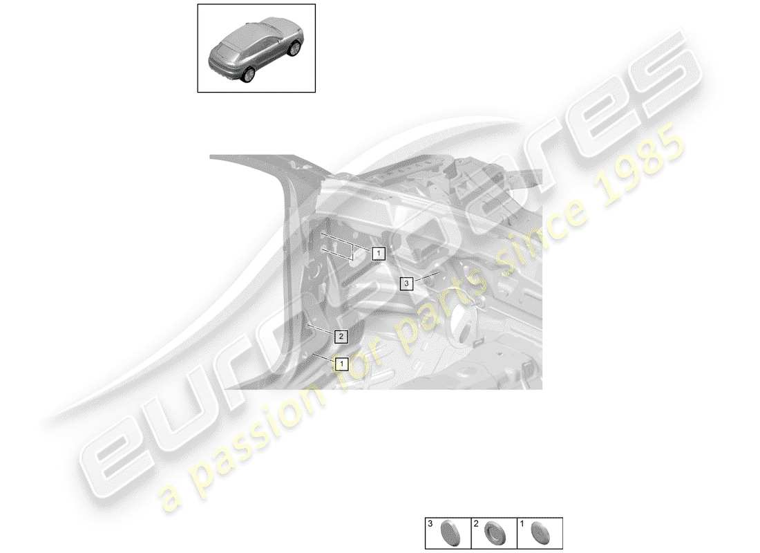 porsche 2019 (macan) tappo diagramma delle parti